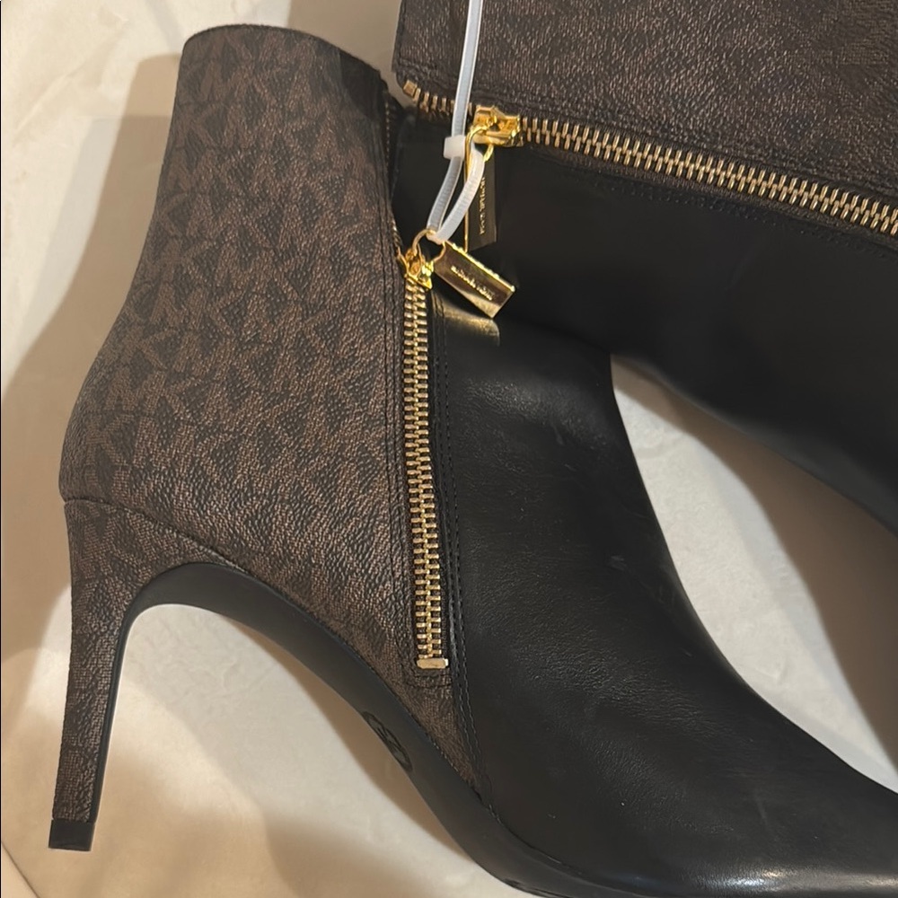 Michael Kors Black and Brown Women's Ankle Boots - Picture 9 of 10